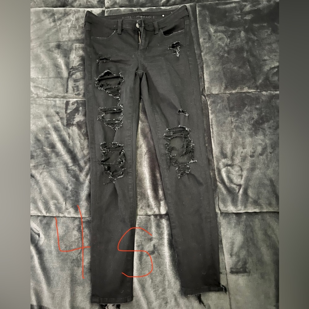 American Eagle Black Jeans Size 4 Short